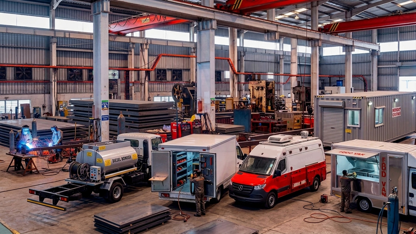 TANKUP manufacturing facility,fabrication and vehicle build